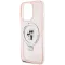 Karl Lagerfeld Ring Stand Karl & Choupette Hard Case Back Cover Hülle mit MagSafe für Apple iPhone 15 Pro - Rosa