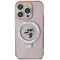 Karl Lagerfeld Ring Stand Karl & Choupette Hard Case Back Cover Hülle mit MagSafe für Apple iPhone 15 - Rosa
