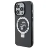 Karl Lagerfeld Ring Stand Karl & Choupette Hard Case Back Cover Hülle mit MagSafe für Apple iPhone 15 Pro Max - Schwarz 2