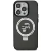 Karl Lagerfeld Ring Stand Karl & Choupette Hard Case Back Cover Hülle mit MagSafe für Apple iPhone 15 Pro Max - Schwarz 3