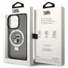 Karl Lagerfeld Ring Stand Karl & Choupette Hard Case Back Cover Hülle mit MagSafe für Apple iPhone 15 Pro Max - Schwarz 8