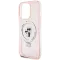 Karl Lagerfeld Ring Stand Karl & Choupette Hard Case Back Cover Hülle mit MagSafe für Apple iPhone 15 Pro Max - Rosa