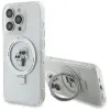 Karl Lagerfeld Ring Stand Karl & Choupette Hard Case Back Cover Hülle mit MagSafe für Apple iPhone 14 Pro - Weiß