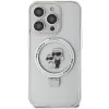 Karl Lagerfeld Ring Stand Karl & Choupette Hard Case Back Cover Hülle mit MagSafe für Apple iPhone 14 Pro - Weiß 3