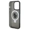Karl Lagerfeld Ring Stand Karl & Choupette Hard Case Back Cover Hülle mit MagSafe für Apple iPhone 14 Pro - Schwarz 7