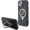 Karl Lagerfeld Ring Stand Karl & Choupette Hard Case Back Cover Hülle mit MagSafe für Apple iPhone 14 - Schwarz