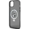 Karl Lagerfeld Ring Stand Karl & Choupette Hard Case Back Cover Hülle mit MagSafe für Apple iPhone 14 - Schwarz 6