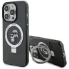 Karl Lagerfeld Ring Stand Karl & Choupette Hard Case Back Cover Hülle mit MagSafe für Apple iPhone 14 Pro Max - Schwarz