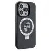 Karl Lagerfeld Ring Stand Karl & Choupette Hard Case Back Cover Hülle mit MagSafe für Apple iPhone 14 Pro Max - Schwarz 4