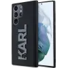 Karl Lagerfeld 3D Rubber Glitter Logo Back Cover Hülle für Samsung Galaxy S24 Ultra - Schwarz 0