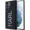 Karl Lagerfeld 3D Rubber Glitter Logo Back Cover Hülle für Samsung Galaxy S24 Ultra - Schwarz