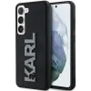 Karl Lagerfeld 3D Rubber Glitter Logo Back Cover Hülle für Samsung Galaxy S24 - Schwarz 0