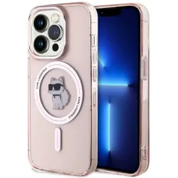 Karl Lagerfeld IML Choupette Back Cover Hülle mit MagSafe für Apple iPhone 14 Pro - Rosa