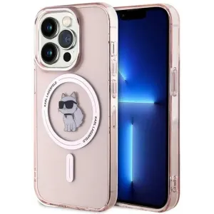 Karl Lagerfeld IML Choupette Back Cover Hülle mit MagSafe für Apple iPhone 14 Pro - Rosa