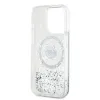 Karl Lagerfeld Liquid Glitter Choupette Head Back Cover Hülle mit MagSafe für Apple iPhone 14 Pro Max - Transparent 6