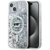 Karl Lagerfeld Liquid Glitter Choupette Head Back Cover Hülle mit MagSafe für Apple iPhone 15 Plus/14 Plus - Transparent 0