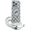 Karl Lagerfeld IML Crossbody Monogram Karl & Choupette Head Back Cover Hülle mit MagSafe für Apple iPhone 15 Pro Max - Transparent 2