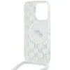 Karl Lagerfeld IML Crossbody Monogram Karl & Choupette Head Back Cover Hülle mit MagSafe für Apple iPhone 15 Pro Max - Transparent 5