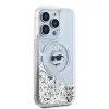 Karl Lagerfeld Liquid Glitter Choupette Head Back Cover Hülle mit MagSafe für Apple iPhone 15 Pro Max - Transparent 3