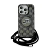 Karl Lagerfeld IML Crossbody Monogram Karl & Choupette Head Back Cover Hülle mit MagSafe für Apple iPhone 15 Pro - Schwarz 2