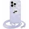 Karl Lagerfeld IML Crossbody Monogram Karl & Choupette Head Back Cover Hülle mit MagSafe für Apple iPhone 15/14 - Lila