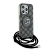 Karl Lagerfeld IML Crossbody Monogram Karl & Choupette Head Back Cover Hülle mit MagSafe für Apple iPhone 15 Pro Max - Schwarz 3