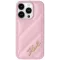Karl Lagerfeld Diagonal Quilted Script Back Cover Hülle für Apple iPhone 15 Plus/14 Plus - Rosa