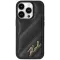 Karl Lagerfeld Diagonal Quilted Script Back Cover Hülle für Apple iPhone 15 Pro Max - Schwarz