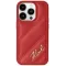 Karl Lagerfeld Diagonal Quilted Script Back Cover Hülle für Apple iPhone 15 Pro Max - Rot