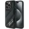 Karl Lagerfeld Diagonal Quilted Script Back Cover Hülle für Apple iPhone 14 Pro - Schwarz