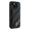 Karl Lagerfeld Diagonal Quilted Script Back Cover Hülle für Apple iPhone 14 - Schwarz 4