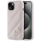 Karl Lagerfeld Diagonal Quilted Script Back Cover Hülle für Apple iPhone 14 - Rosa