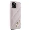 Karl Lagerfeld Diagonal Quilted Script Back Cover Hülle für Apple iPhone 14 - Rosa 4