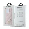 Karl Lagerfeld Diagonal Quilted Script Back Cover Hülle für Apple iPhone 14 Pro Max - Rosa 8