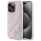 Karl Lagerfeld Diagonal Quilted Script Back Cover Hülle für Apple iPhone 15 Pro - Rosa