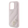 Karl Lagerfeld Diagonal Quilted Script Back Cover Hülle für Apple iPhone 15 Pro - Rosa 6