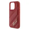 Karl Lagerfeld Diagonal Quilted Script Back Cover Hülle für Apple iPhone 15 Pro - Rot 6