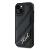 Karl Lagerfeld Diagonal Quilted Script Back Cover Hülle für Apple iPhone 15 Plus/14 Plus - Schwarz 2