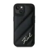 Karl Lagerfeld Diagonal Quilted Script Back Cover Hülle für Apple iPhone 15 Plus/14 Plus - Schwarz 3