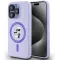 Karl Lagerfeld Silikon Karl & Choupette Heads Ring Back Cover Hülle mit MagSafe für Apple iPhone 15 Pro - Lila