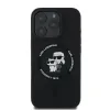 Karl Lagerfeld Silikon Karl & Choupette Heads Ring Back Cover Hülle mit MagSafe für Apple iPhone 16 Pro - Schwarz 3