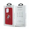 Karl Lagerfeld Silikon Karl & Choupette Heads Ring Back Cover Hülle mit MagSafe für Apple iPhone 16 Pro - Rot 4