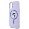 Karl Lagerfeld Silikon Karl & Choupette Heads Ring Back Cover Hülle mit MagSafe für Apple iPhone 16 Plus - Lila 6