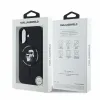 Karl Lagerfeld Silikon Karl & Choupette Heads Ring Back Cover Hülle mit MagSafe für Apple iPhone 16 - Schwarz 4