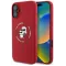 Karl Lagerfeld Silikon Karl & Choupette Heads Ring Back Cover Hülle mit MagSafe für Apple iPhone 16 - Rot