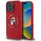 Karl Lagerfeld Silikon Karl & Choupette Heads Ring Back Cover Hülle mit MagSafe für Apple iPhone 16 Pro Max - Rot