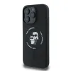 Karl Lagerfeld Silikon Karl & Choupette Heads Ring Back Cover Hülle mit MagSafe für Apple iPhone 16 Pro Max - Schwarz 3