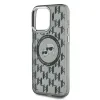 Karl Lagerfeld IML Monogram Karl & Choupette Head Back Cover Hülle mit MagSafe für Apple iPhone 15 Pro - Schwarz 6