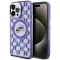 Karl Lagerfeld IML Monogram Karl & Choupette Head Back Cover Hülle mit MagSafe für Apple iPhone 15 Pro - Lila