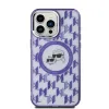 Karl Lagerfeld IML Monogram Karl & Choupette Head Back Cover Hülle mit MagSafe für Apple iPhone 15 Pro - Lila 2